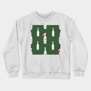 Christmas champagne bottle with Christmas light bulb Crewneck Sweatshirt